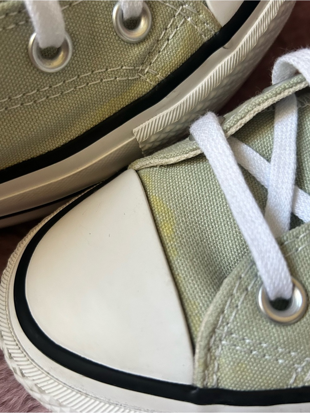 Converse All Star High-Top PLATFORM Sneakers in Sage Green - Picture 6 of 7
